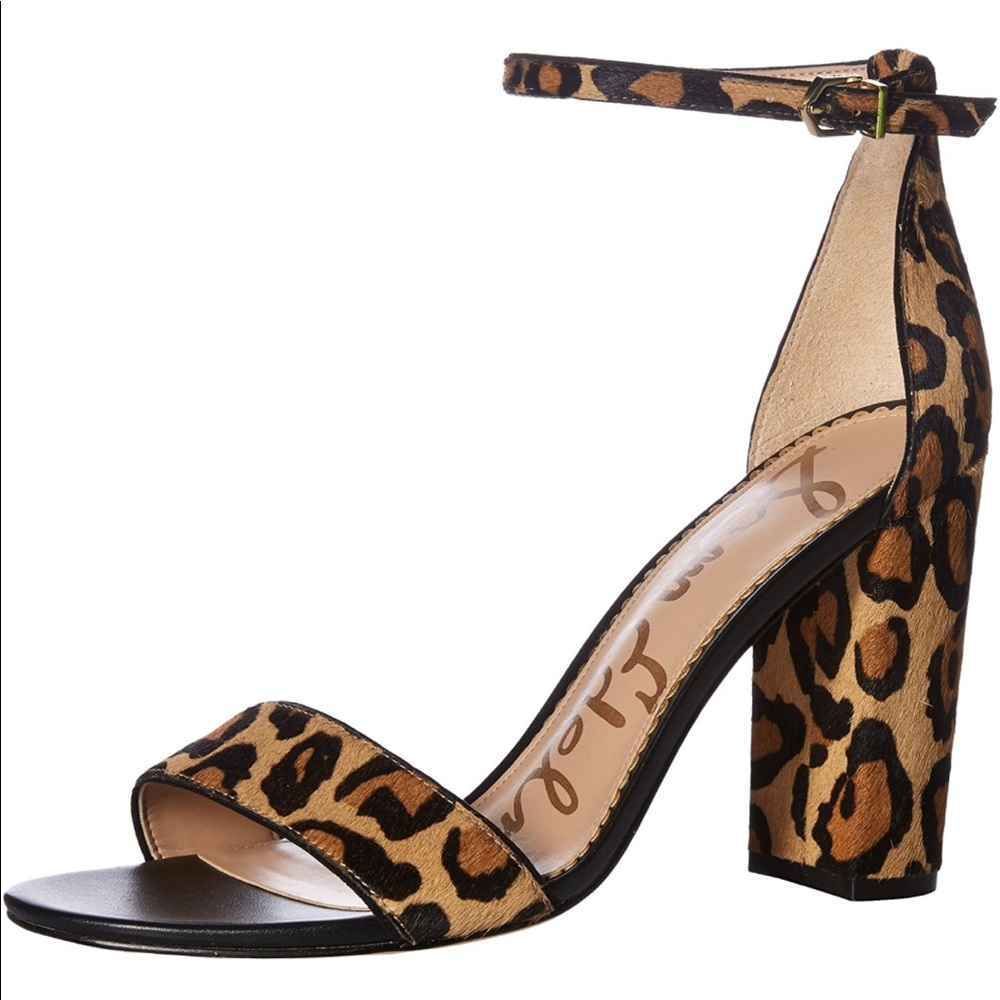 Sam Edelman Yaro Leopard Print Block Heels